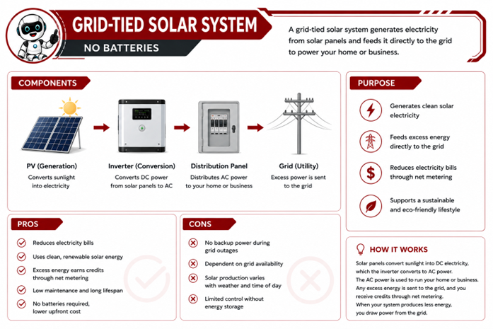 Grid-Tied Solar (No Batteries)