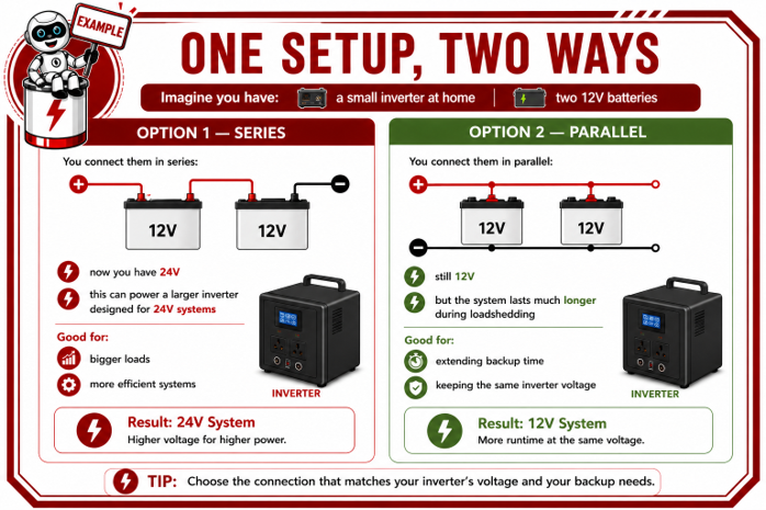 image of one setup, two ways