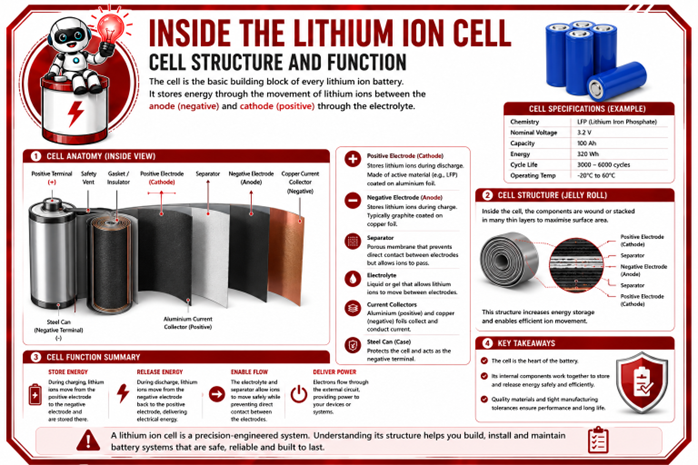 image of inside a lithium ion cell.
